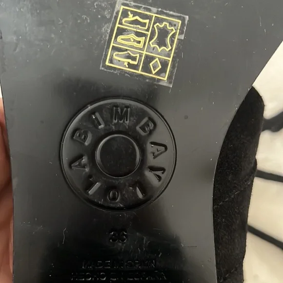 BIMBA Y LOLA strappy suede black sandals Sz 6 - Picture 6 of 10